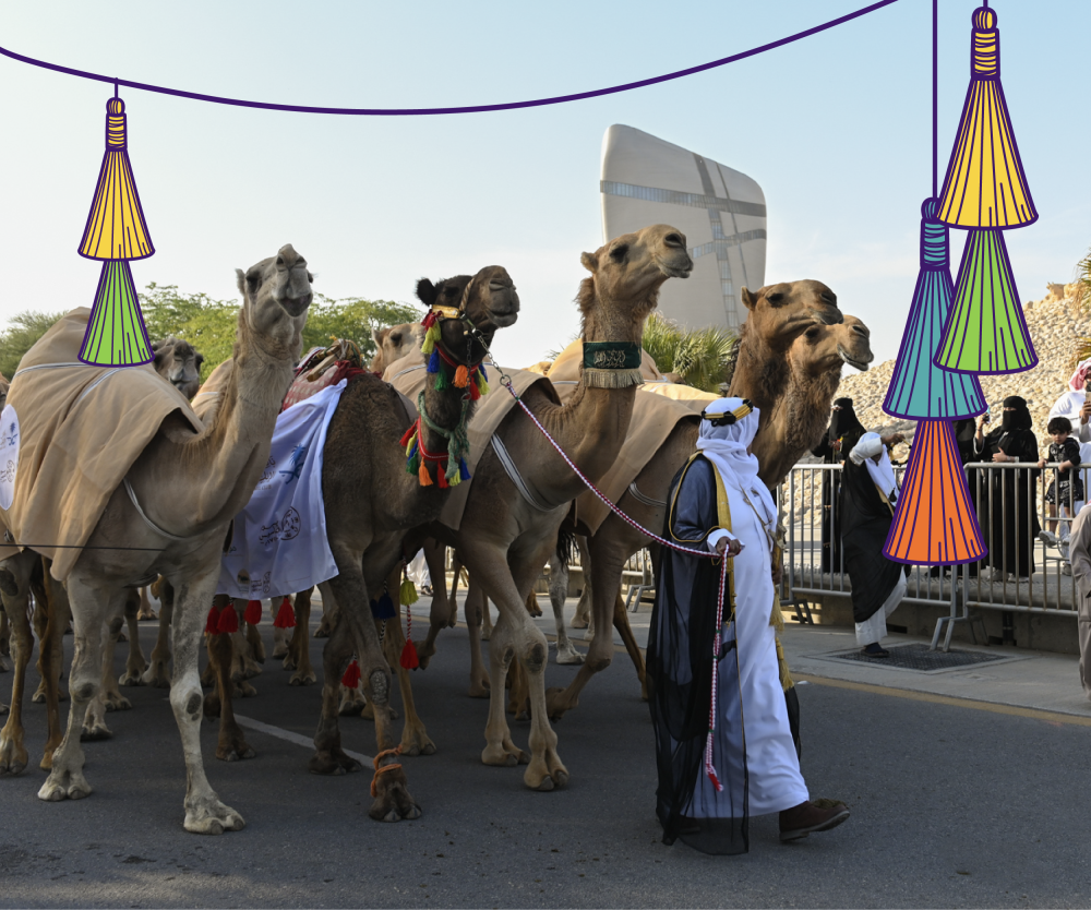 Camels In The Lush Garden | Ithra